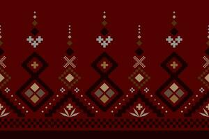 Cross stitch colorful geometric traditional ethnic pattern Ikat seamless pattern abstract design for fabric print cloth dress carpet curtains and sarong Aztec African Indian Indonesian vector