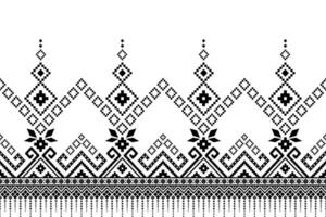 Nature vintages cross stitch traditional ethnic pattern paisley flower Ikat background abstract Aztec African Indonesian Indian seamless pattern for fabric print cloth dress carpet curtains and sarong vector