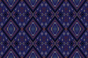 Cross stitch colorful geometric traditional ethnic pattern Ikat seamless pattern abstract design for fabric print cloth dress carpet curtains and sarong Aztec African Indian Indonesian vector