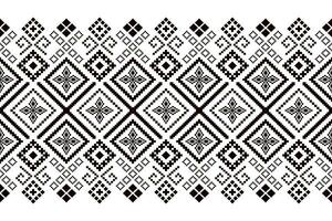 Nature vintages cross stitch traditional ethnic pattern paisley flower Ikat background abstract Aztec African Indonesian Indian seamless pattern for fabric print cloth dress carpet curtains and sarong vector