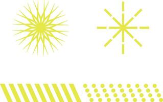 Set of Simple Brutalist Style Symbol. Bauhaus Geometric Shape. Isolated Vector
