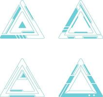 Triangle Futuristic HUD Interface Vector. Simple Shape. Vector Illustration