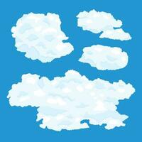 nubes plano ilustración vector