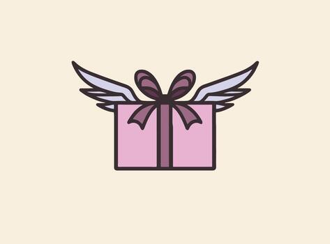 A charming gift card illustration in vector format, the ideal way to express your sentiments with style.