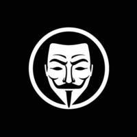 anónimo máscara logo. desbloquear el intriga de anonimato con esta estimulante vector logo diseño.