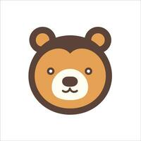 This cute bear logo in vector illustration adds a touch of charm and friendliness to any design project.