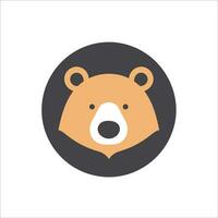 This cute bear logo in vector illustration adds a touch of charm and friendliness to any design project.