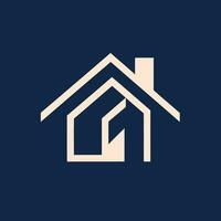 Embrace simplicity with this sleek, vector-illustrated house logo, embodying the essence of home. vector