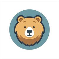 This cute bear logo in vector illustration adds a touch of charm and friendliness to any design project.