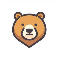 This cute bear logo in vector illustration adds a touch of charm and friendliness to any design project.