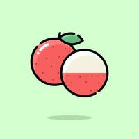 lychee icono, logo vector, plano diseño vector