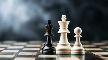Chess Game use strategies to rules the board, Decision Making match, chess piece Isolated on Background, AI Generated photo