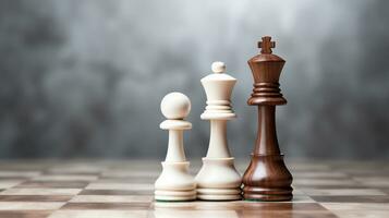 Chess Game use strategies to rules the board, Decision Making match, chess piece Isolated on Background, AI Generated photo