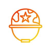 Helmet icon gradient red yellow colour military symbol perfect. vector