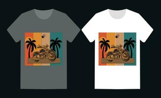 print ready motorcycle t shirt design vector template.