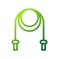 Jump rope icon gradient green colour sport symbol illustration. vector