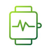 Smartwatch icon gradient green colour sport symbol illustration. vector