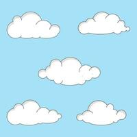 Clouds vector in flat design