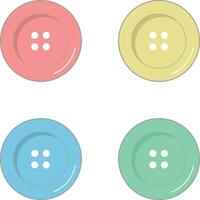 Button vector in flat design