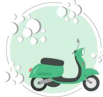 Motorcycle vector in flat design