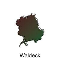 Map City of Waldeck, World Map International vector template with outline illustration design