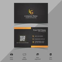 Free professional unique vector business card design template