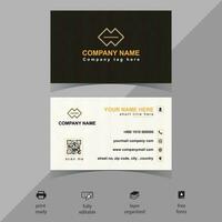 Free professional unique vector business card design template