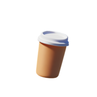 café copo 3d Renderização ícone ilustração png