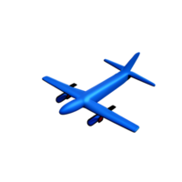 avión 3d representación icono ilustración png