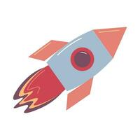 Childrens toy for boys and girls rocket. vector