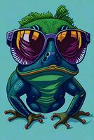 A detailed illustration of a Dart Frog for a t-shirt design, wallpaper, and fashion design photo