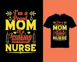 Nurse mom t-shirt design vector