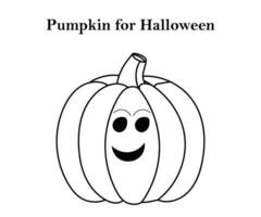 Pumpkin for Halloween and Thanksgiving line art design with vector illustration