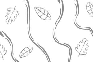 leaf river flow sketch pencil background vector