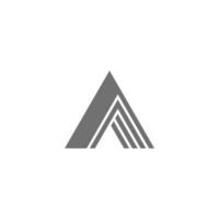 triangle dimensional simple geometric logo vector