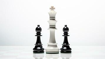 Wallpaper chess king and queen figures with crowns isolated on