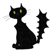 süß schwarz Katze Halloween Illustration png