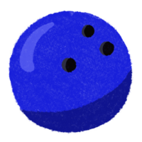 blue bowling illustration png