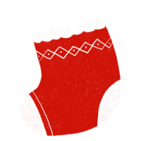 mignonne Noël chaussette illustration png