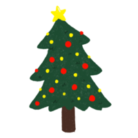 cute christmas tree illustration png