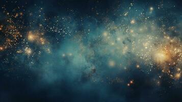 Abstract colorful glittering effect defocused design on dark background, shiny elegance fantasy bright color contrast with black concept, AI Generative photo