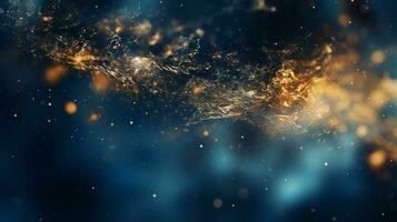 Abstract colorful glittering effect defocused design on dark background, shiny elegance fantasy bright color contrast with black concept, AI Generative photo
