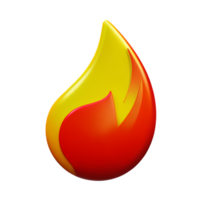 flame 3d rendering icon illustration png