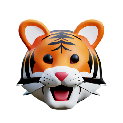 Tiger 3d PNG, On The The Tiger Jumps Out Of The 3d Illustration, 3d Art, 3d  Rendering, Background PNG Image For Free Download