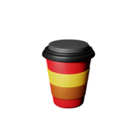coffee cup 3d rendering icon illustration png