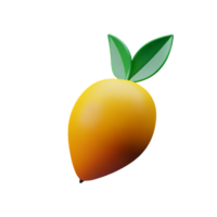mango 3d rendering icon illustration png