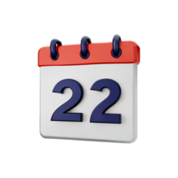 calendario 3d icona illustrazione png