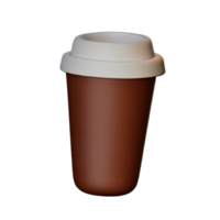 café copo 3d Renderização ícone ilustração png