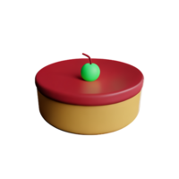 cake 3d icon illustration png