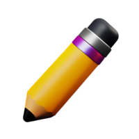 crayon 3d le rendu icône illustration png